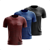 Kit 3 Camisas Dry Fit Academia Com Proteo Uv