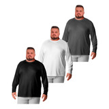 Kit 3 Camisas Térmicas Plus Size
