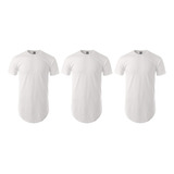 Kit 3 Camiseta Camisa Blusa Oversized Longline Swag Feminina
