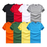 Kit 3 Camiseta Infantil Basica Algodão