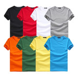 Kit 3 Camiseta Infantil Basica Algodão 2-14 Cores Diversas