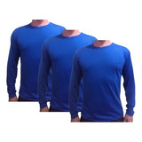 Kit 3 Camiseta Malha Fria Masculina