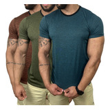 Kit 3 Camiseta Masculina Academia Masculina