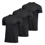 Kit 3 Camiseta Masculina Básica Dry