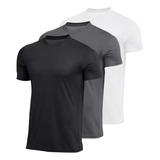 Kit 3 Camiseta Masculina Bsica Dry Fit Esportiva Termica