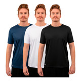 Kit 3 Camiseta Masculina Dry Fit