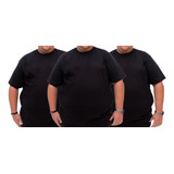 Kit 3 Camiseta Plus Size 100%