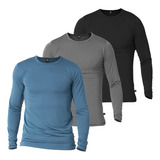 Kit 3 Camiseta Térmica Masculina Proteção Solar Uv 50+