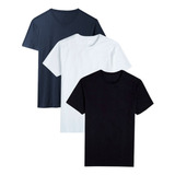 Kit 3 Camisetas Camisa Masculina Básica