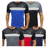 Kit 3 Camisetas Camisas Masculinas Dry Fit Refletiva Recorte