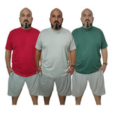 Kit 3 Camisetas Coloridas Dry Fit