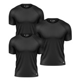 Kit 3 Camisetas Dry-fit Elastano Uv Solar Academia Esporte