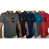 Kit 3 Camisetas Polo Masculinas Plus