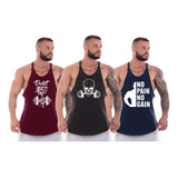 Kit 3 Camisetas Regatas Masculina Blusa