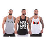 Kit 3 Camisetas Regatas Masculina Musculação