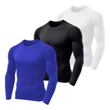 Kit 3 Camisetas Térmicas Masculina Segunda Pele Camisa Uv 50