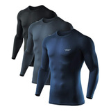 Kit 3 Camisetas Térmicas Masculina Segunda Pele Camisa Uv50