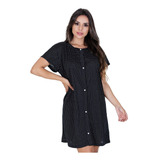 Kit 3 Camisola Amamentação Cirurgia Com Manga Curta Botão 