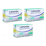 Kit 3 Camomine C, D3 Sabor Camomila E Funcho 20 Cápsulas