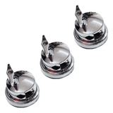 Kit 3 Caneca Pé De Surdo Tom Com Haste Cromada 8.3 Robusta