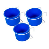 Kit 3 Canecas Para Comedouro Calopsita Canário Periquito 