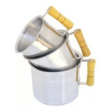 Kit 3 Canecos Jogo Canecão Café Leiteira Fervedor Leite Cha