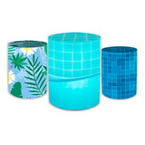 Kit 3 Capas Cilindros Festa Da Piscina Pool Party Teen