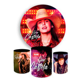 Kit 3 Capas Cilindros + Painel Redondo C/ Elástico Temas