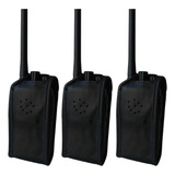 Kit 3 Capas De Couro Proteção Rádio Intelbras Ht Rc 3002 G2