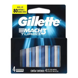 Kit 3 Carga Para Lâmina Gillette Mach3 Turbo - 4 Un Cada