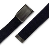 Kit 3 Cintos Masculino Lona Cadarço Com Fivela Niquelada Cor Preto, Vermelho E Marinho Tamanho 115