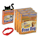 Kit 3 Coleira Anti Pulgas Para Cachorro Adulto E Filhote Top