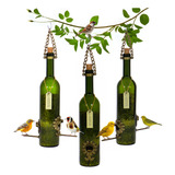 Kit 3 Comedouro Tratador Para Pássaros Livres - Vinho Verde