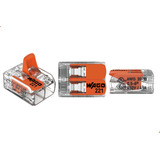 Kit 3 Conectores Emenda 2 Polos Até 6mm² Para Chuveiro Wago