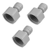 Kit 3 Conectores Engate Rápido 5/8 X 3/8 Para Válvula Chopp