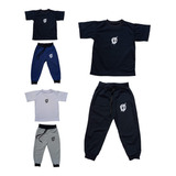 Kit 3 Conjunto Camiseta+calça Infantil Fé Religiosa Gospel 