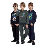 Kit 3 Conjunto Meninos Moletom Inverno