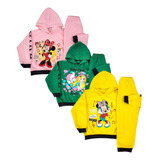 Kit 3 Conjunto Sem Bolsos Infantil Inverno Com Capuz Roupa