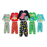 Kit 3 Conjuntos Pijama Masculino Infantil