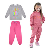 Kit 3 Conjuntos Roupa Infantil Menina 3 Casaco + 3 Calças 