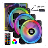 Kit 3 Cooler Fan 120mm Argb Ventoinha 12v Hub Controlador Pc