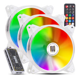 Kit 3 Cooler Fan 120mm Rgb Argb Controladora Pc Gamer Cpu