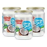 Kit 3 Copra Coco Show Óleo De Coco Sem Sabor 500ml