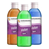 Kit 3 Corante Líquido Saramanil Velas Anilina A Óleo -100ml 