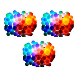 Kit 3 Cordão Pisca Bolinha Lâmpada Led Color Decoração Natal