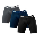 Kit 3 Cueca Estilo Bermuda Anti Assadura Microfibra Premium