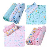 Kit 3 Cueiros Bebê Manta 80x50cm Flanelado Estampado Papi