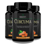 Kit 3 Curcuma Açafrão Da Terra Longa L 80mg Curcumina 60 Cap
