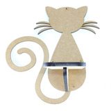 Kit 3 Degraus Pequenos Gato Mdf Corte Laser Natural Bengal