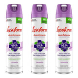 Kit 3 Desinfetante Lysoform Aerossol Lavanda 360ml